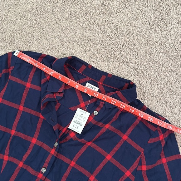 NWT J Crew Tie Waist Flannel Shirtdress 😍🤩 - Picture 11 of 16